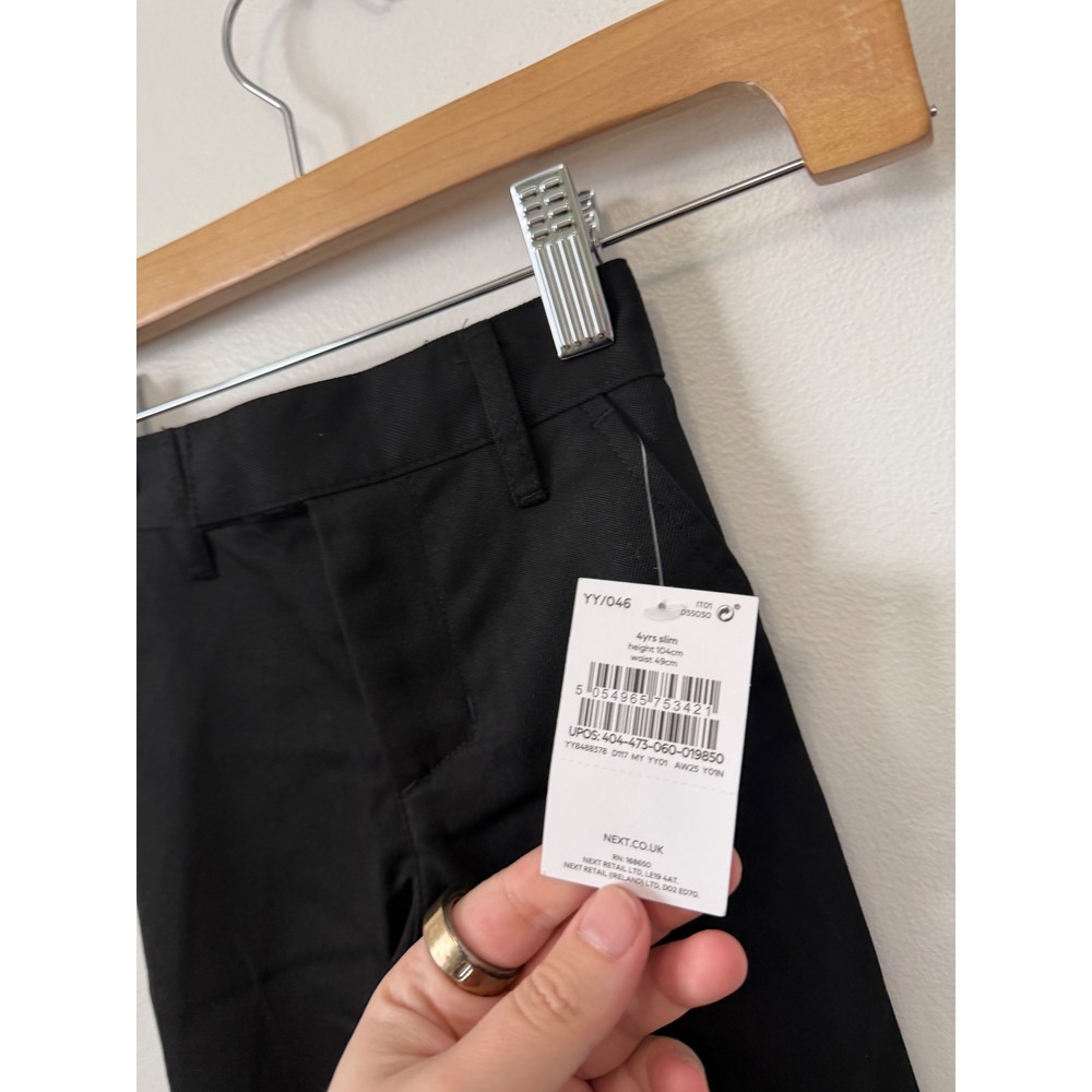 NEXT Boys Black Dress Pants – Size 4 Years Slim – NWT - Picture 3 of 4